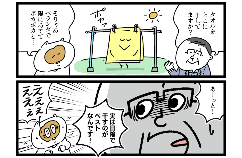 実は日陰で干すのがベスト