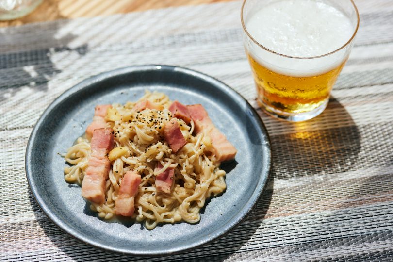 黒胡椒をかけてできあがり!